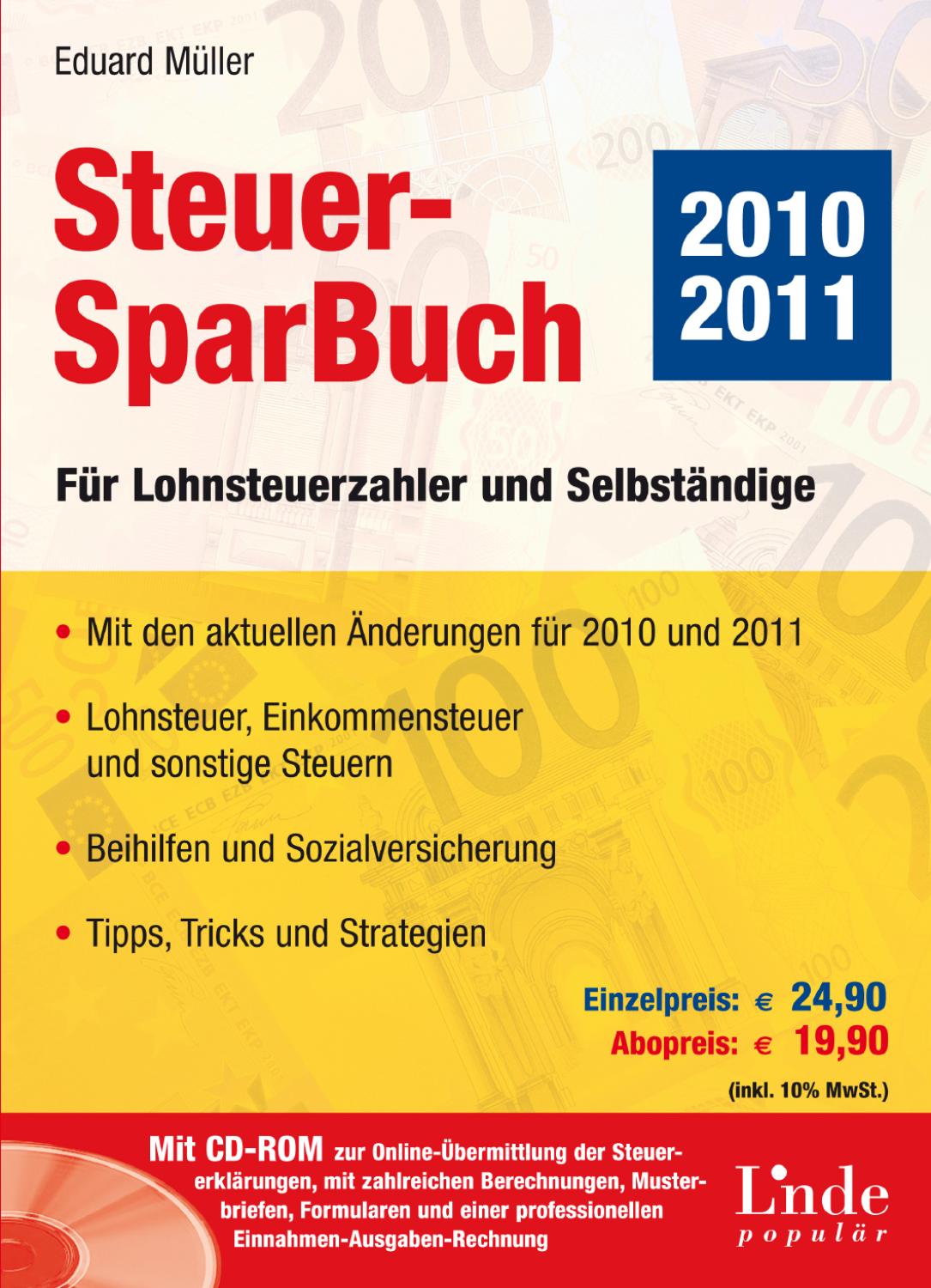 Steuer Sparbuch 2010 2011 By Linde Verlag Gmbh Issuu