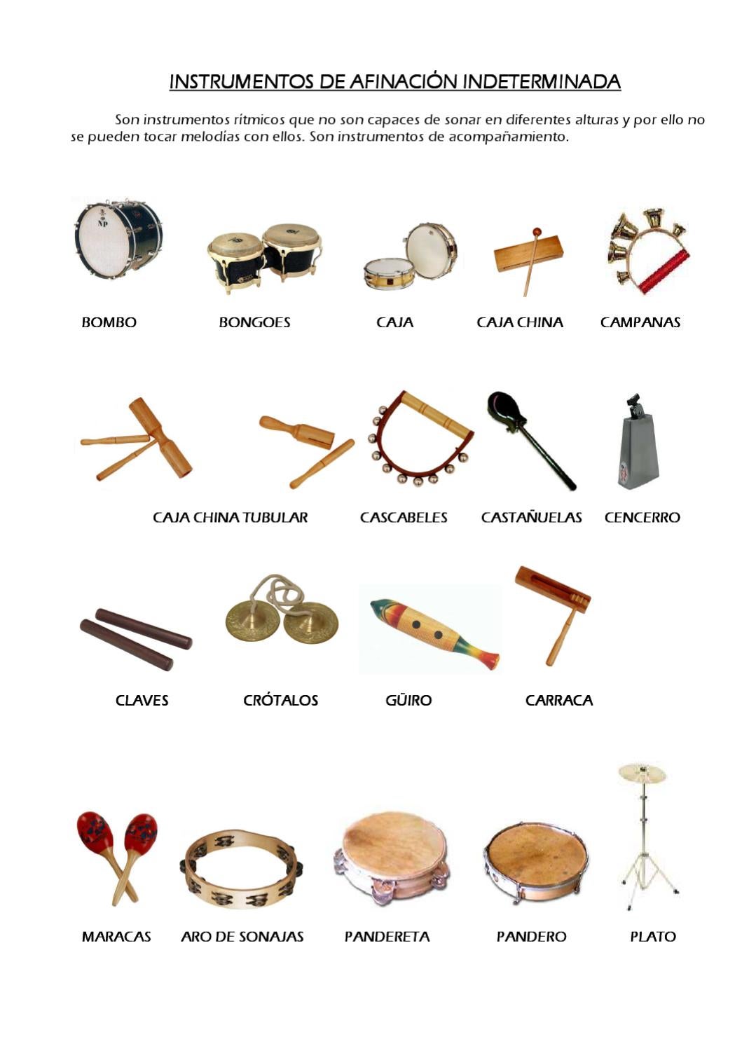 FAMILIAS DE INSTRUMENTOS by Mary Paz García Issuu