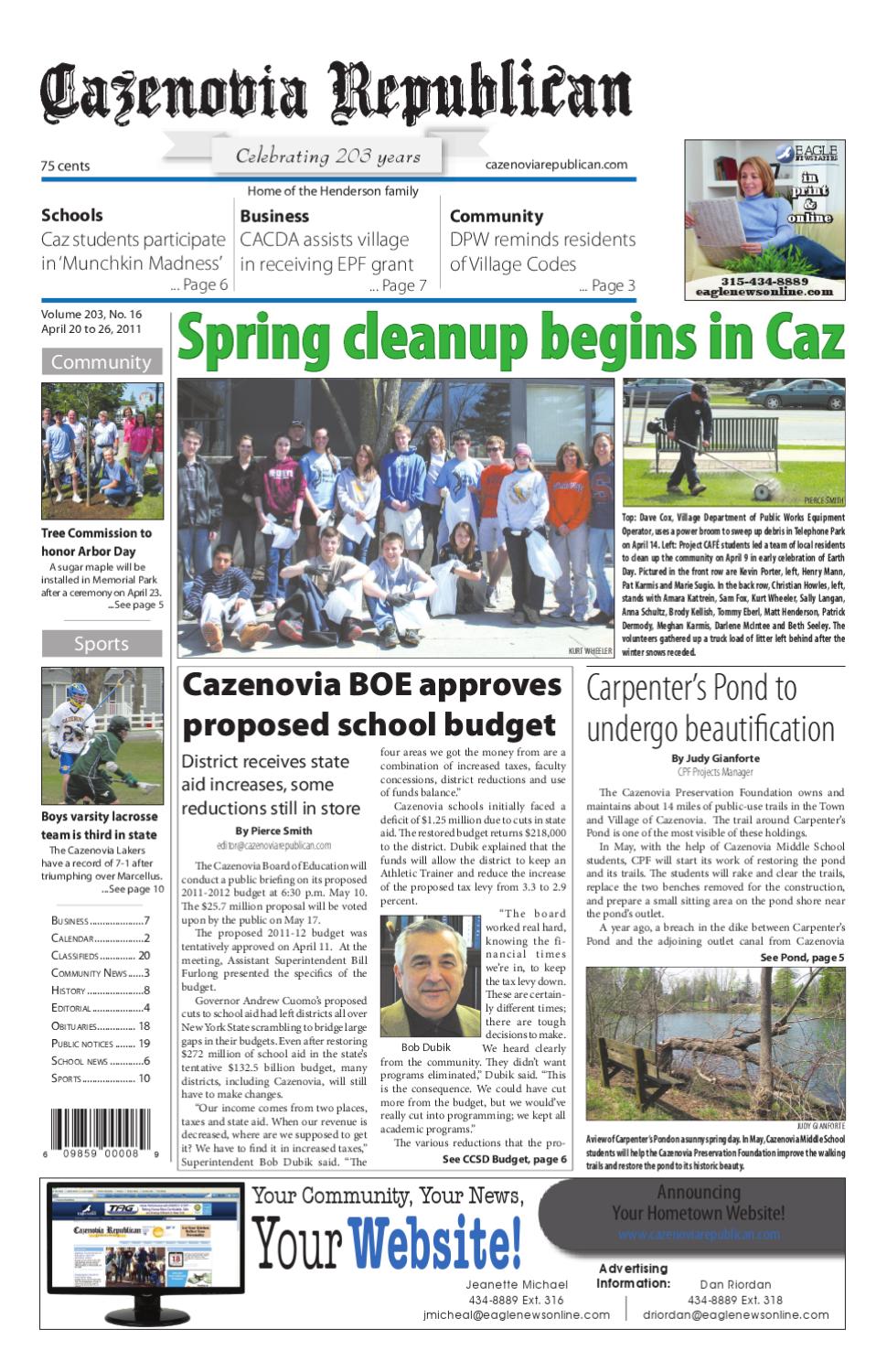 Cazenovia Republican by Eagle Newspapers Issuu