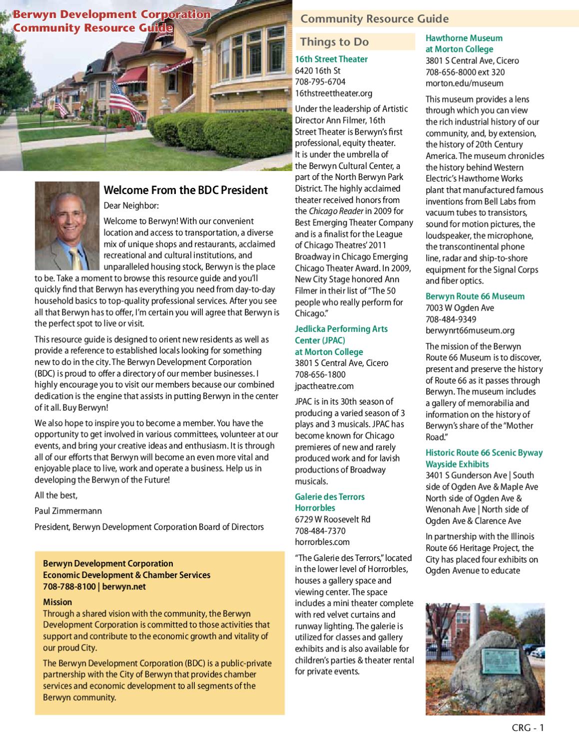 Berwyn's Resource Guide by Berwyn Development Corporation Issuu