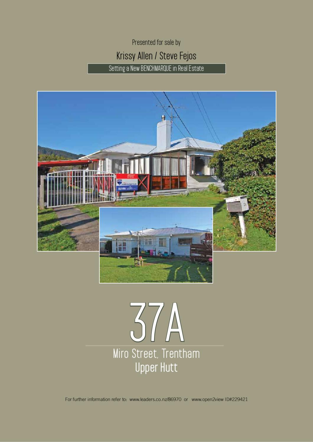 37A Miro St Upper Hutt by Steve Fejos HARCOURTS TEAM WELLINGTON Issuu