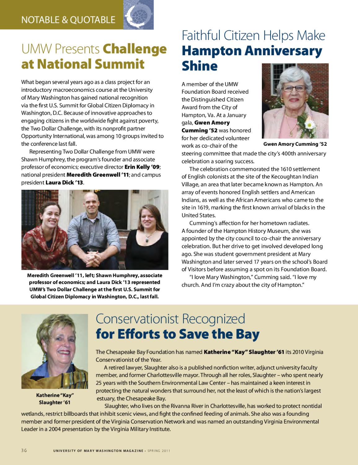 UMW Mag Spring 2011 by University of Mary Washington - Issuu UMW Mag Spring 2011 by University of Mary Washington - Issuu