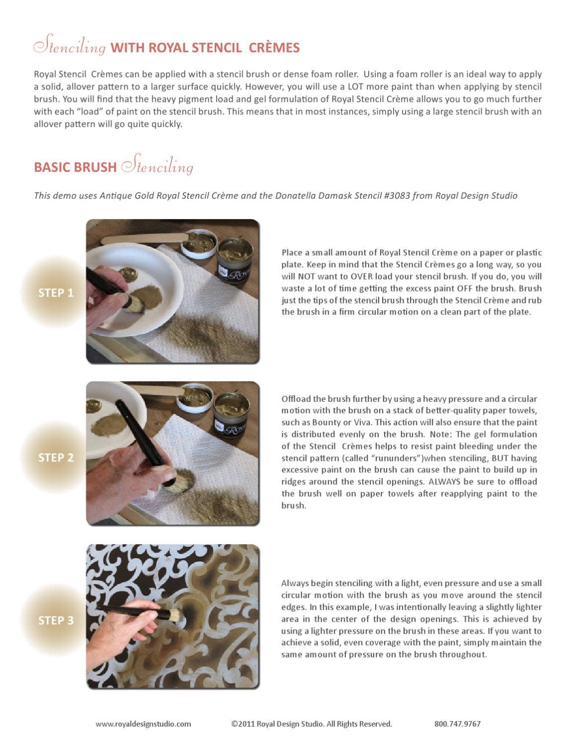 How to Use Royal Stencil Crème Paints by Royal Design Studio and ...