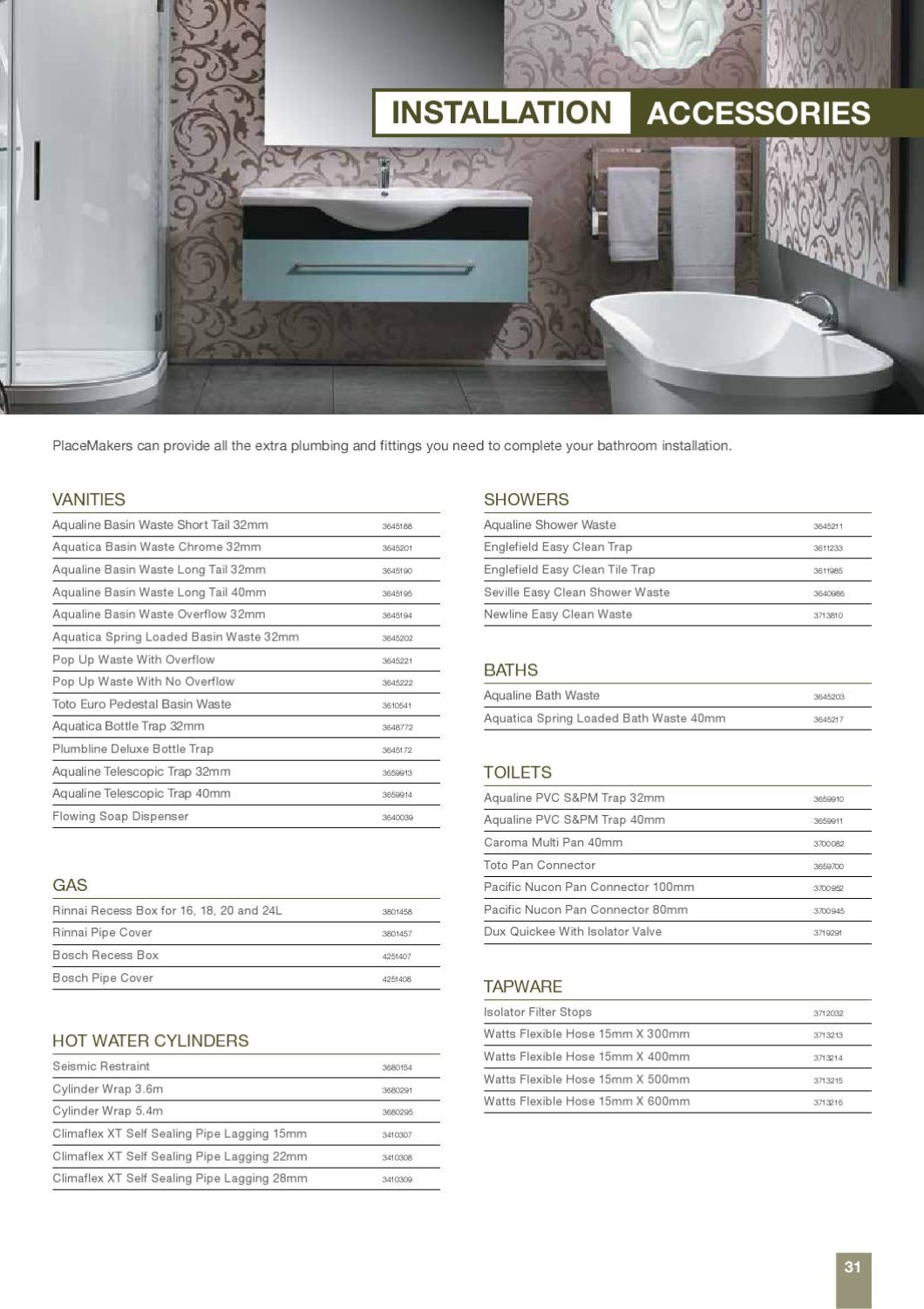 PlaceMakers Bathroom Catalogue by Redfire Design Issuu