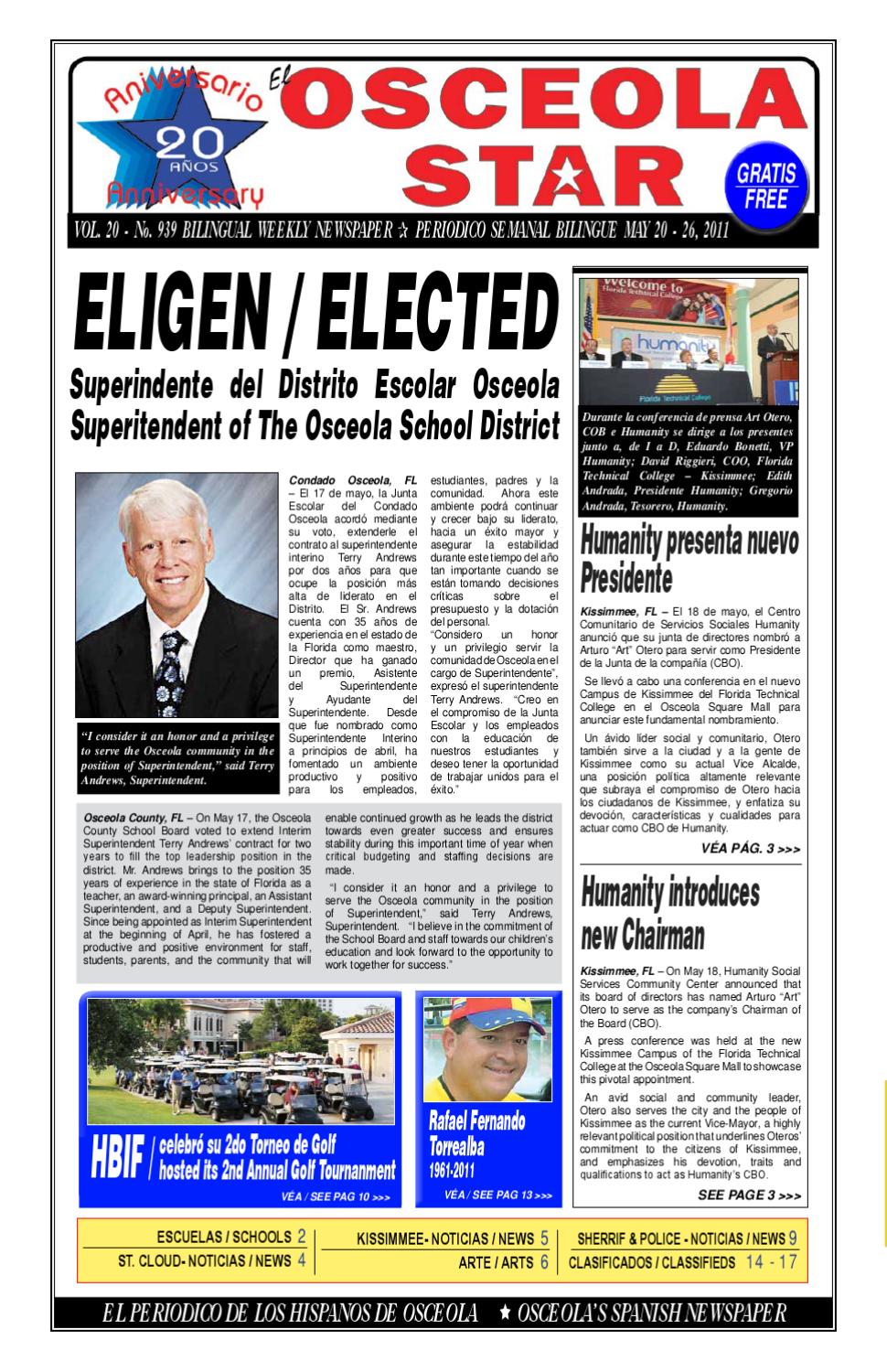 El Osceola Star Newspaper MAY 20 26, 2011 by El Osceola Star