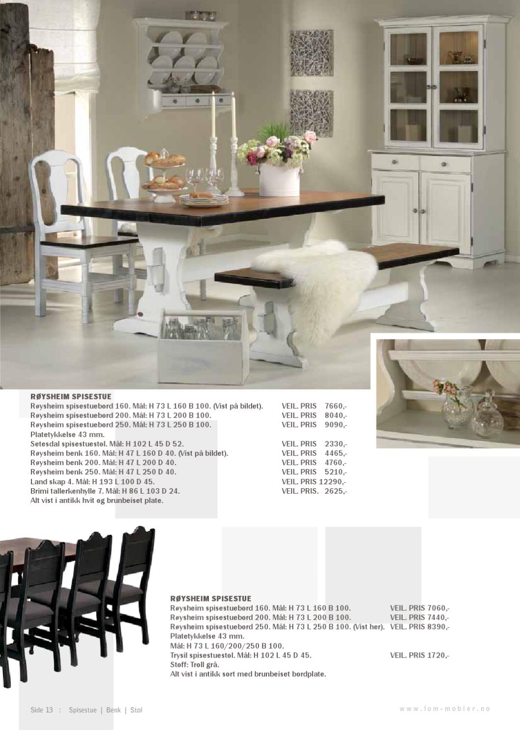 Lom 2011 by askøy møbler issuu Spisestue design