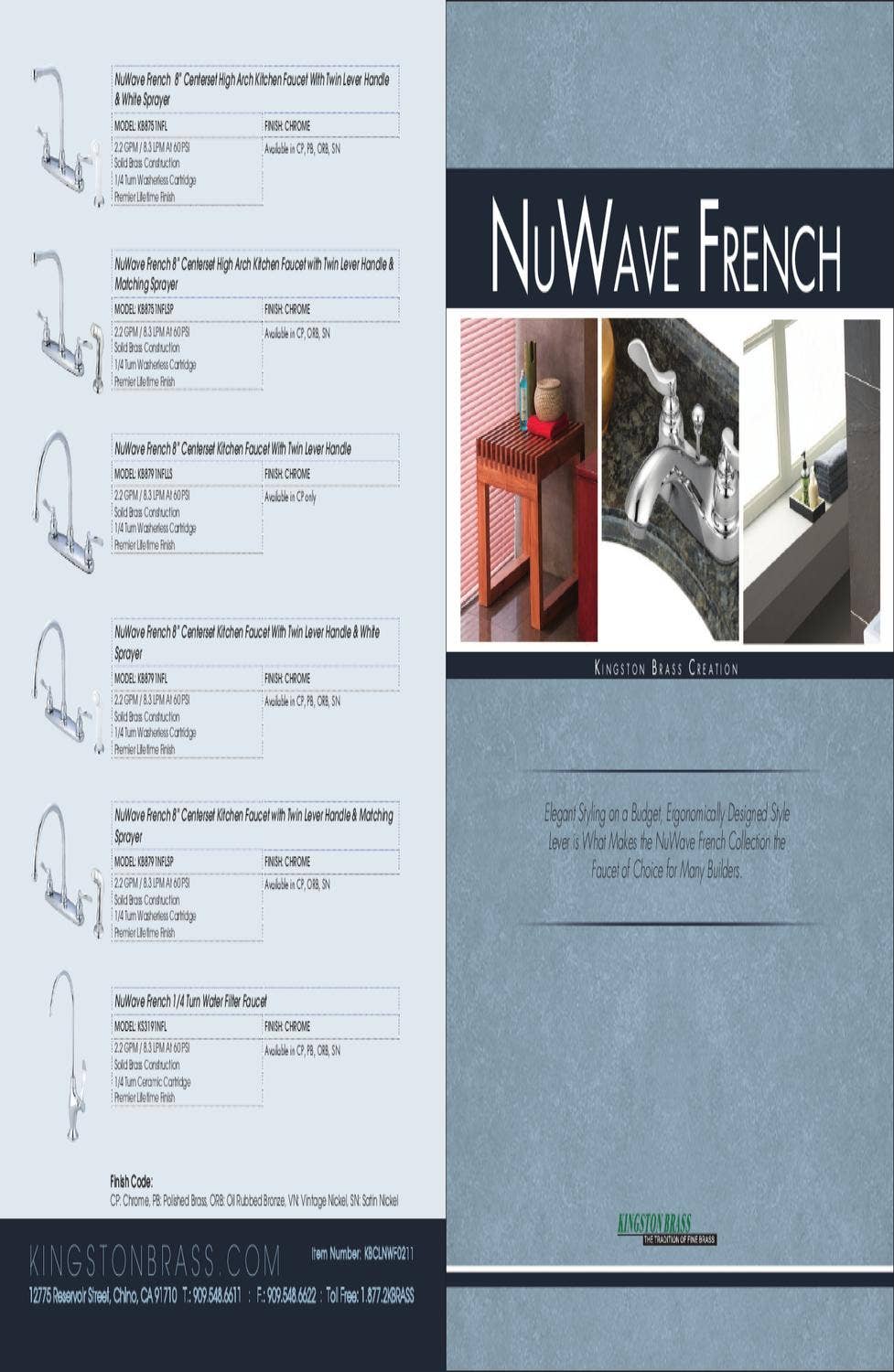 CATALOG NuWave French Collection Catalog by Kingston Brass Issuu