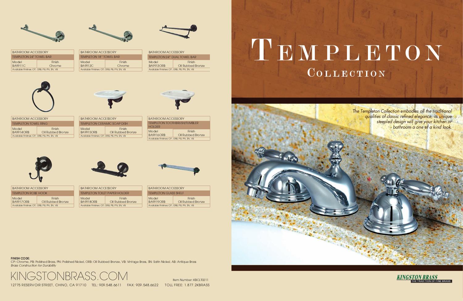 CATALOG Templeton Collection Catalog by Kingston Brass Issuu