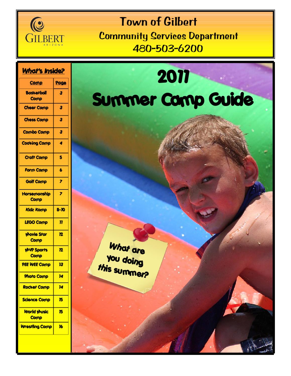 2011 Summer Camp Guide by Town of GilbertParks and Recreation Issuu