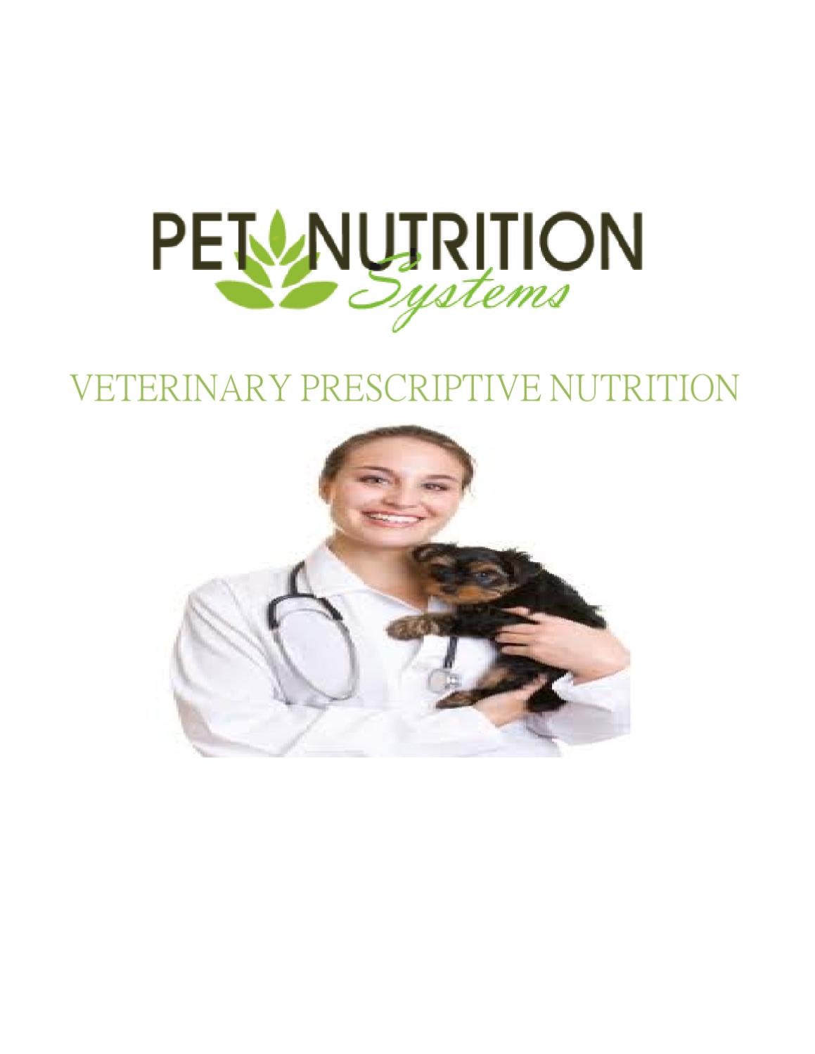 VETERINARY PRESCRIPTIVE NUTRITION by Pet Nutrition Systems Issuu