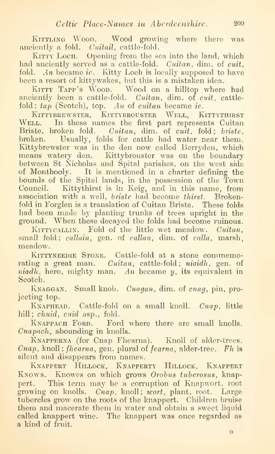 CELT-LING-Font-CELTIC PLACE NAMES IN ABERDEENSHIRE-MILNE by Marcial ...