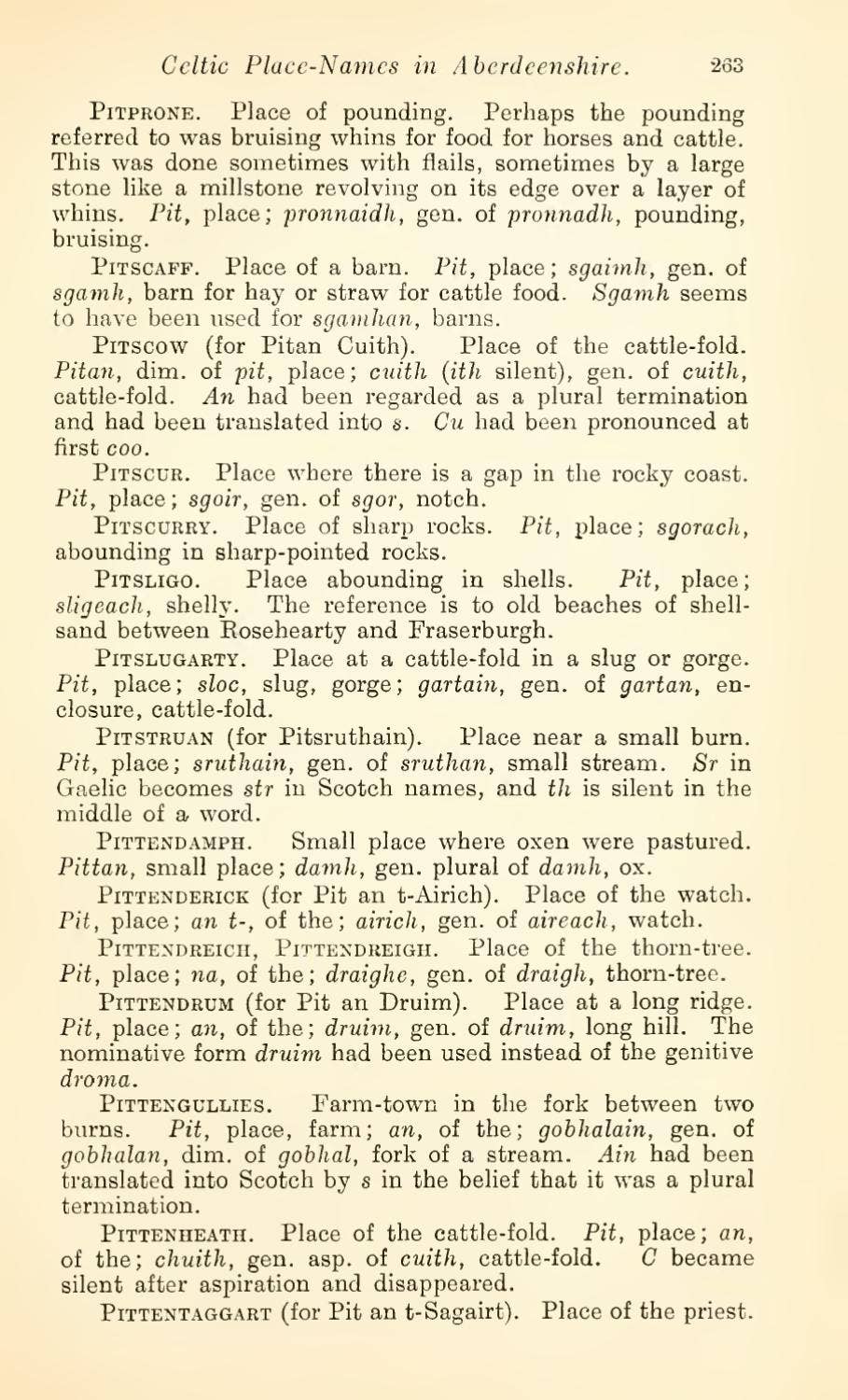 CELT-LING-Font-CELTIC PLACE NAMES IN ABERDEENSHIRE-MILNE by Marcial ...