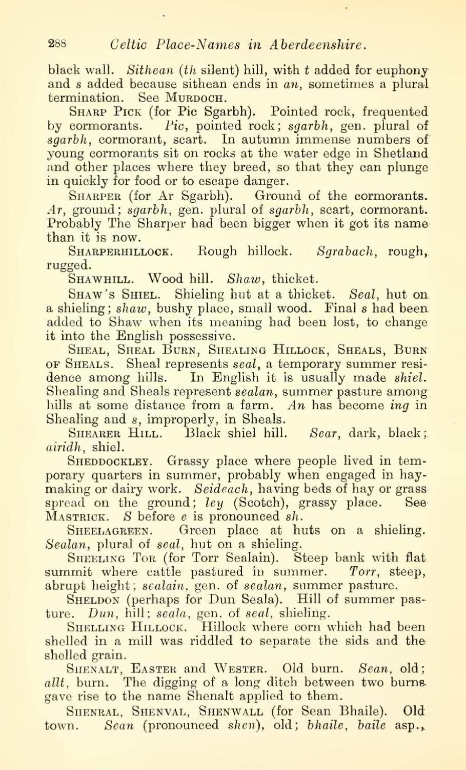 CELT-LING-Font-CELTIC PLACE NAMES IN ABERDEENSHIRE-MILNE by Marcial ...