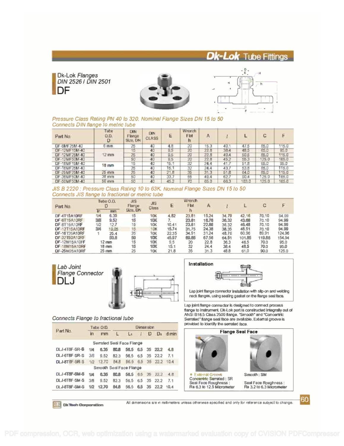 DKLok Tube Fittings Catalog, Complete by RMC Process Controls