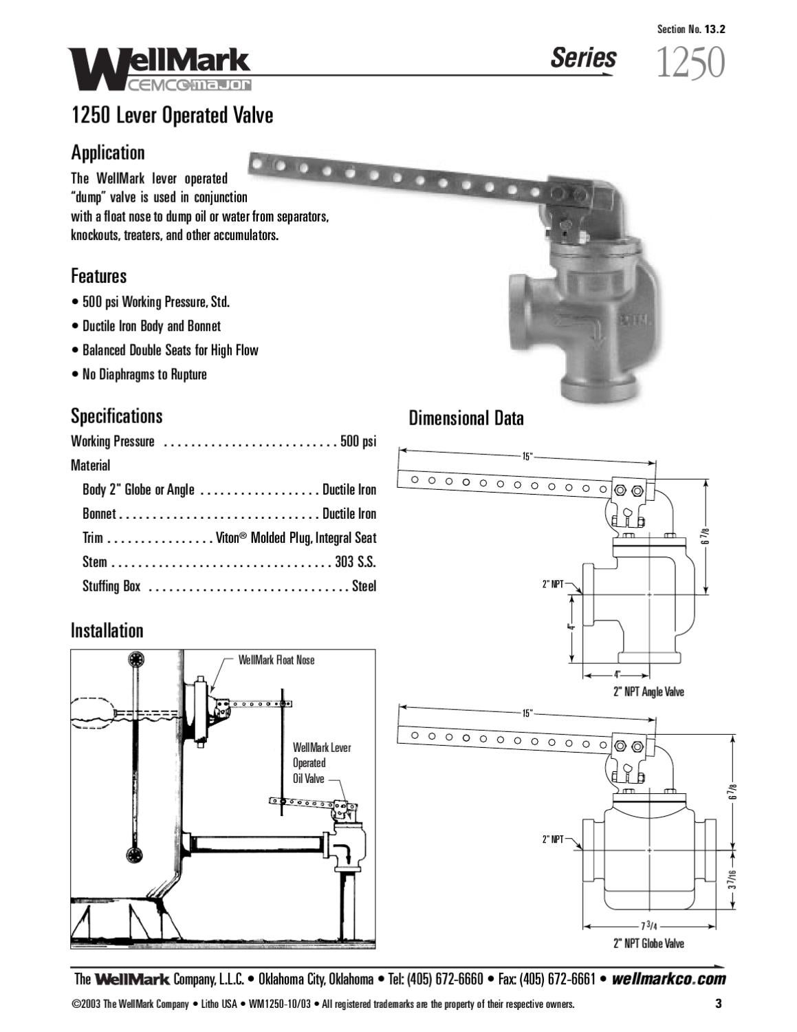 1250 Level Control Specification, Order Code & Parts Manual by RMC ...