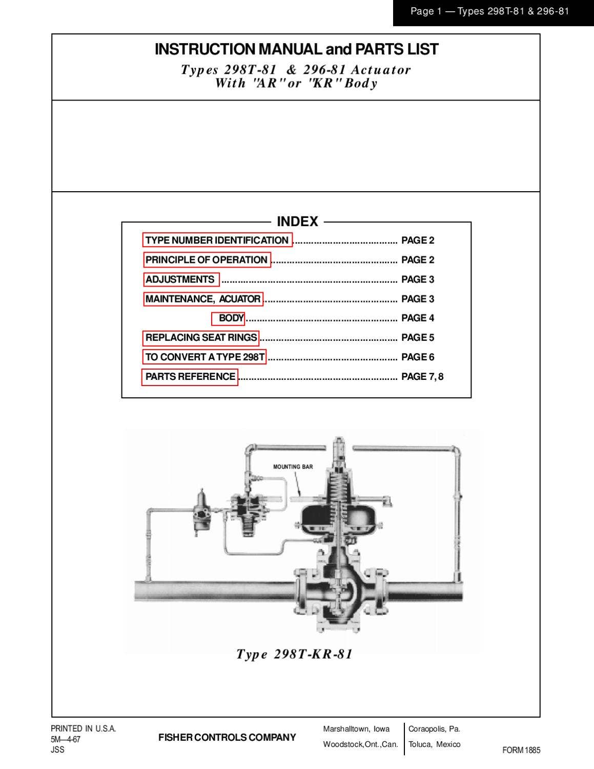 298T-81~296-81 Actuator Instruction Manual by RMC Process