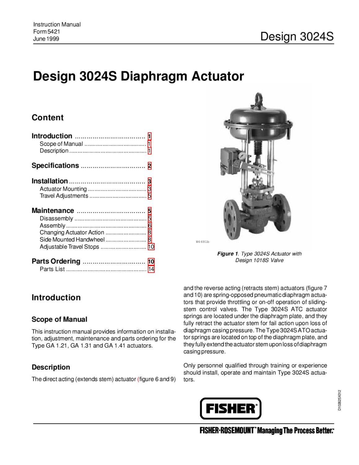 3024S Actuator Instruction Manual by RMC Process Controls & Filtration