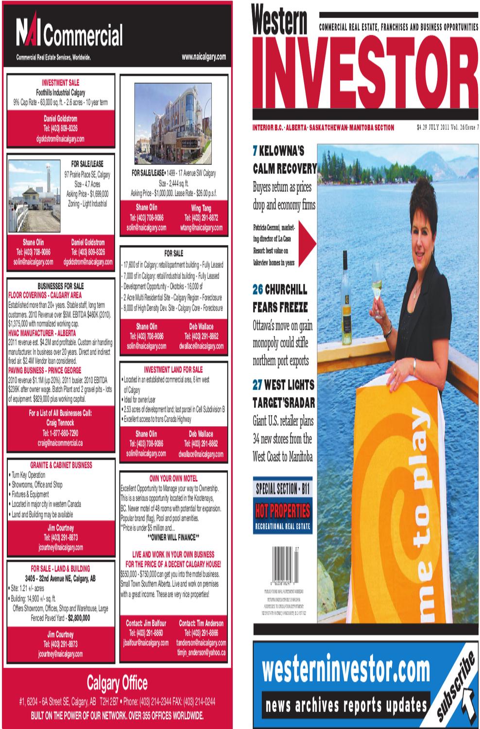 Western Investor July 2011 Section B By Business In Vancouver
