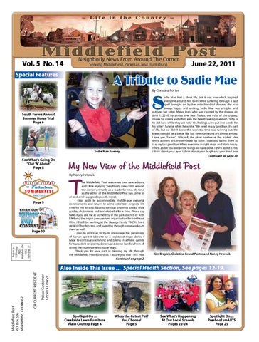 Middlefield Post June 22nd, 2011 by Scott Jones - Issuu