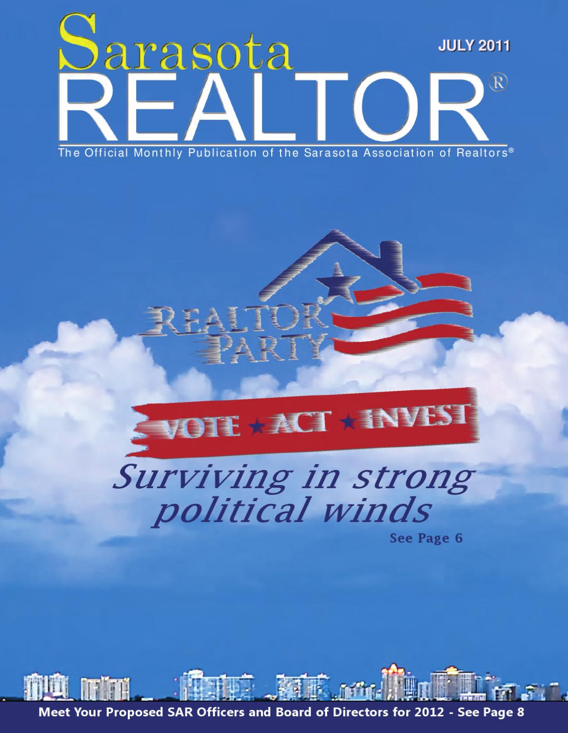 Sarasota Realtor Magazine July 2011 by REALTOR® Association of
