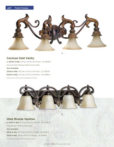 Pinhook Branding LLC 家具目录 · Quorum 灯饰 册 2011 浴室柜 Section 第 10 页