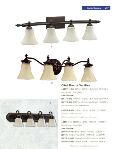 Pinhook Branding LLC 家具目录 · Quorum 灯饰 册 2011 浴室柜 Section 第 11 页