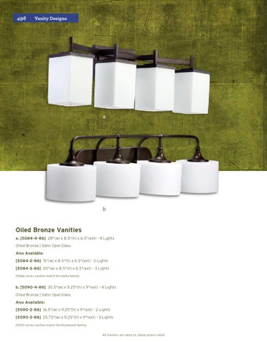Pinhook Branding LLC 家具目录 · Quorum 灯饰 册 2011 浴室柜 Section 第 12 页
