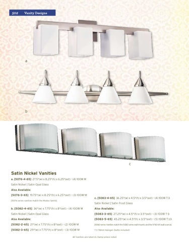 Pinhook Branding LLC 家具目录 · Quorum 灯饰 册 2011 浴室柜 Section 第 16 页