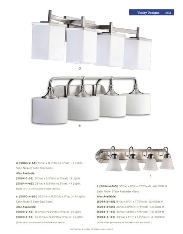 Pinhook Branding LLC 家具目录 · Quorum 灯饰 册 2011 浴室柜 Section 第 17 页