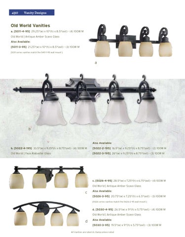 Pinhook Branding LLC 家具目录 · Quorum 灯饰 册 2011 浴室柜 Section 第 4 页