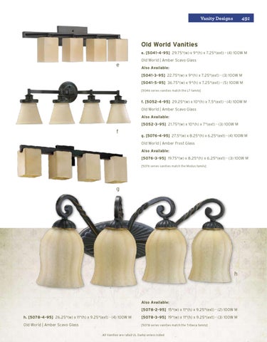 Pinhook Branding LLC 家具目录 · Quorum 灯饰 册 2011 浴室柜 Section 第 5 页