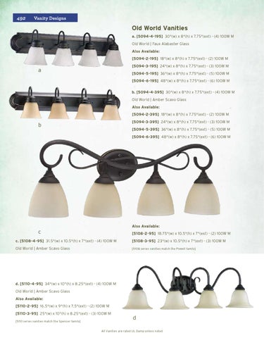 Pinhook Branding LLC 家具目录 · Quorum 灯饰 册 2011 浴室柜 Section 第 6 页