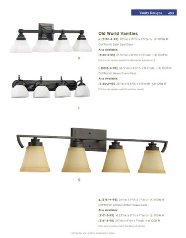 Pinhook Branding LLC 家具目录 · Quorum 灯饰 册 2011 浴室柜 Section 第 7 页