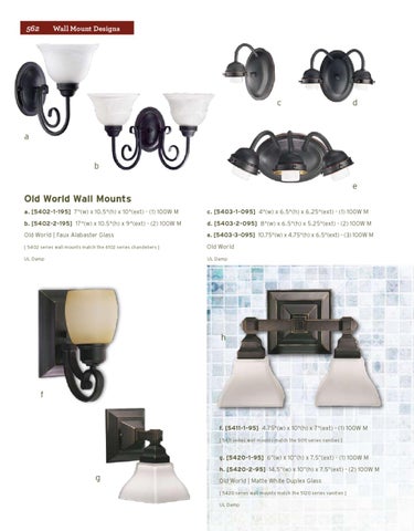 Pinhook Branding LLC 灯饰目录 · Quorum 灯饰 册 2011 Wall Mount Section 第 4 页