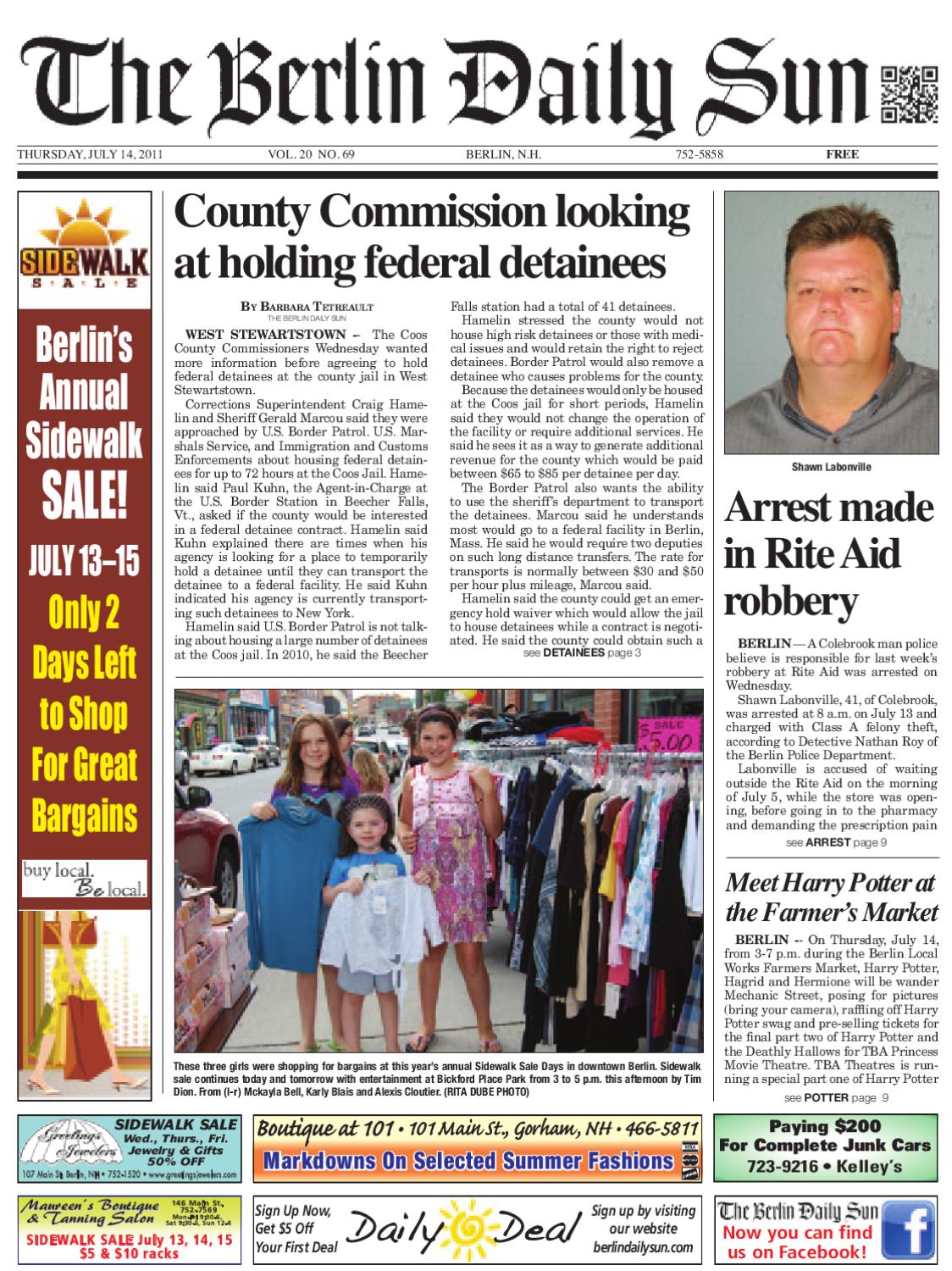 The Berlin Daily Sun, Thursday, July 14, 2011 by Daily Sun Issuu