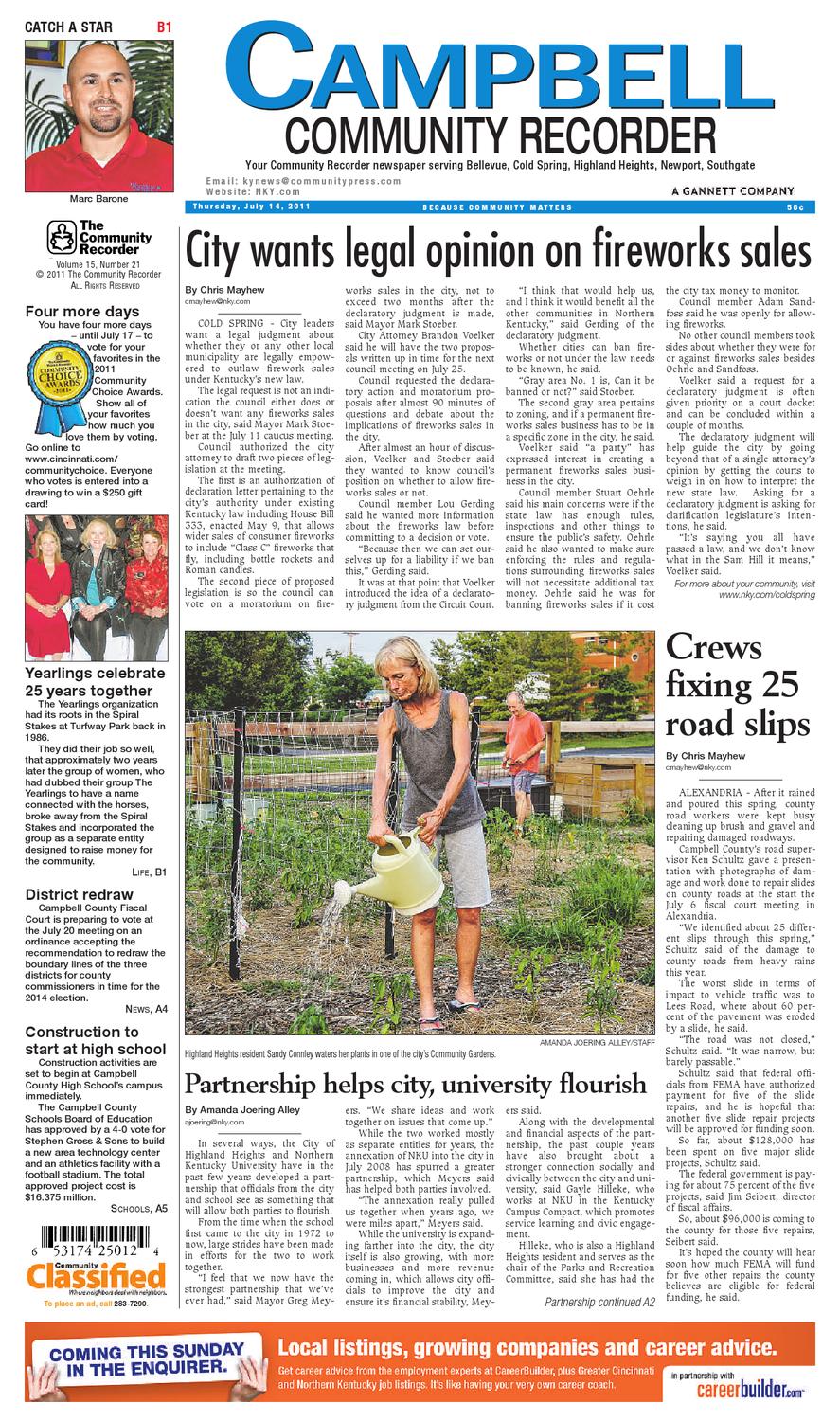 Campbell community recorder 071411 By Enquirer Media Issuu