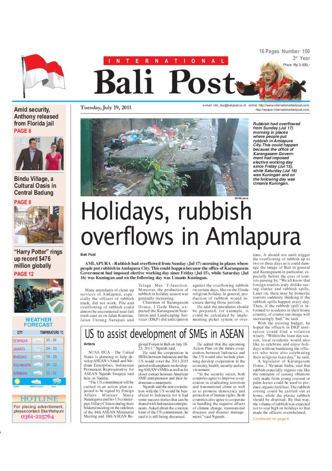 Edisi 19 Juli 2011 | International Bali Post by e-Paper KMB - Issuu