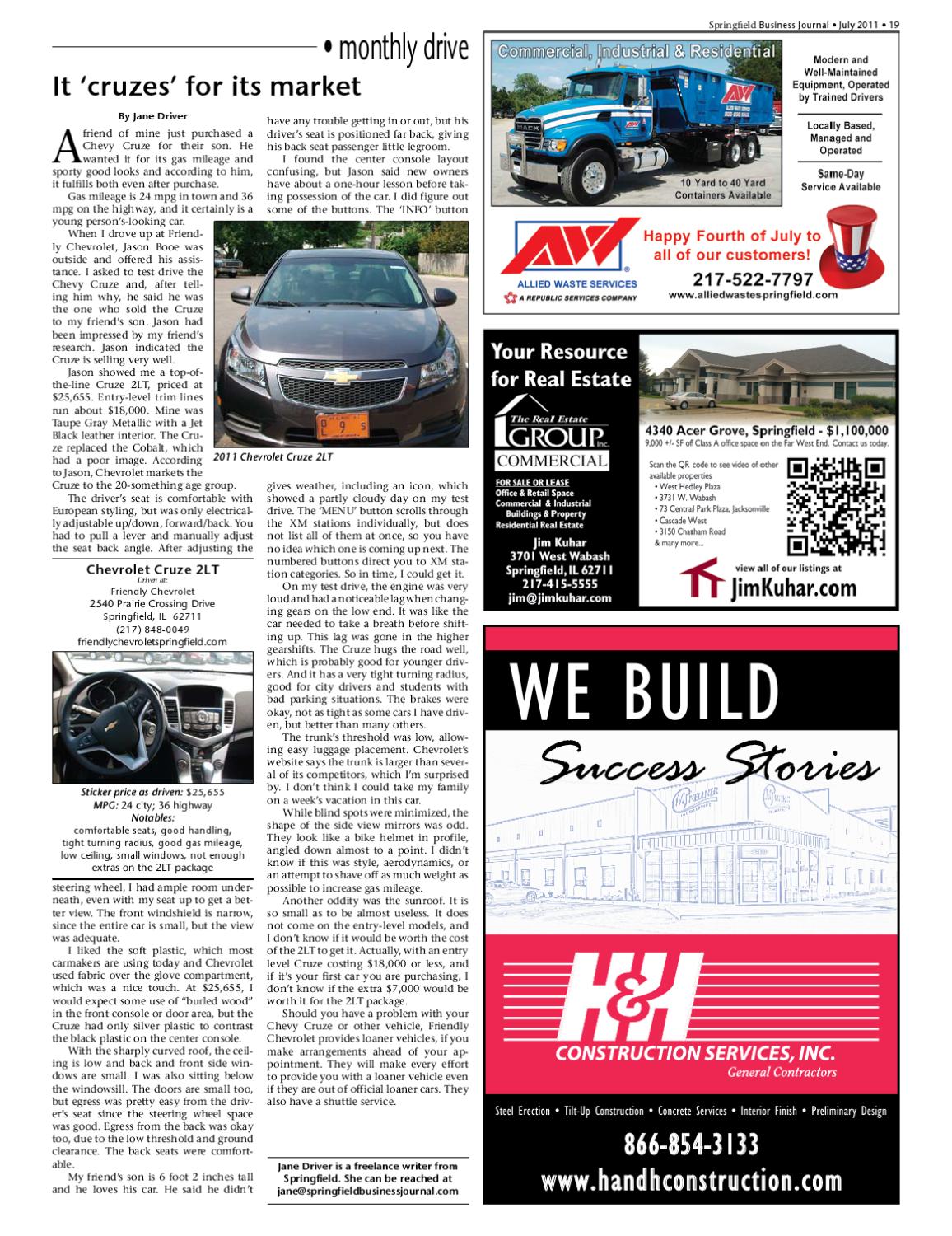 Friendly Chevrolet Springfield Il >> Springfield Business Journal - July 2011 - Springfield, IL by GoWeb1 - Issuu Friendly Chevrolet Springfield Il >> Springfield Business Journal - July 2011 - Springfield, IL by GoWeb1 - Issuu