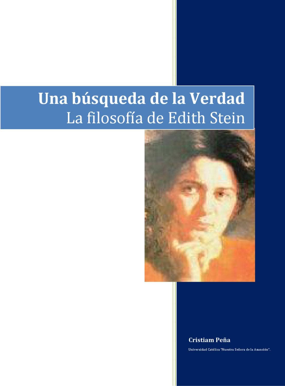 La filosofía de Edith Stein by Cristiam Peña - Issuu