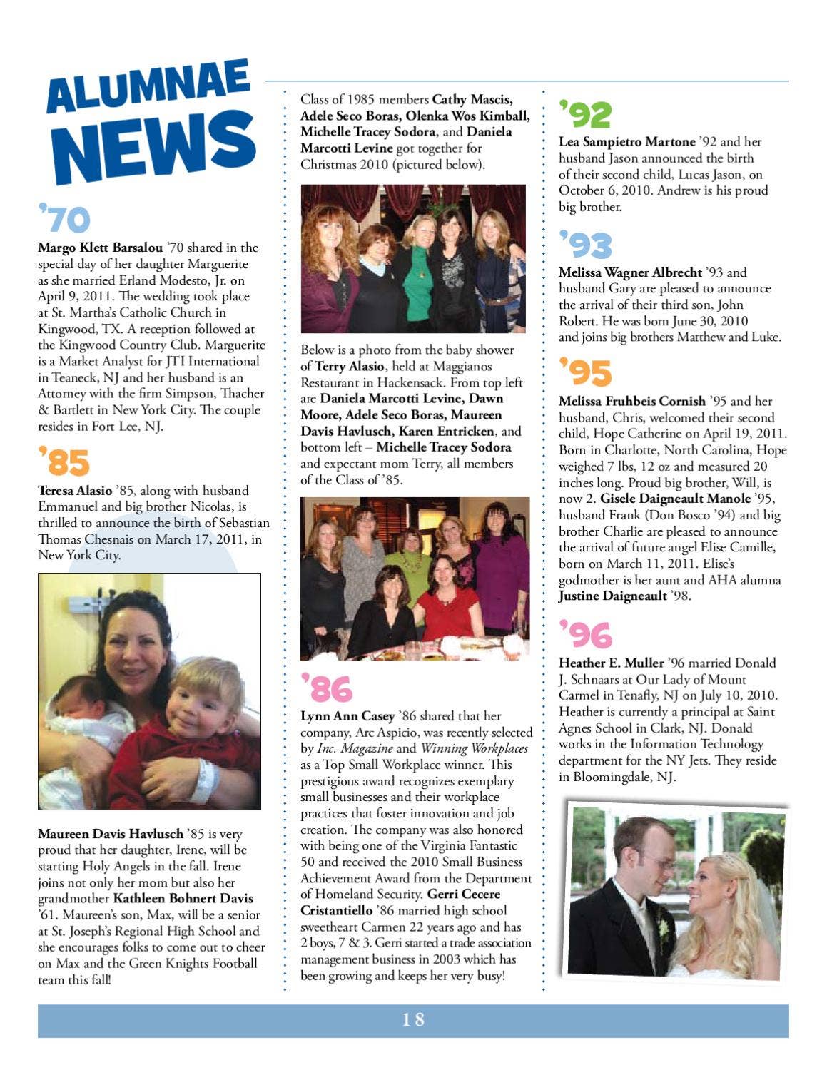 Tidings_Summer_2011 by Academy of the Holy Angels - Issuu