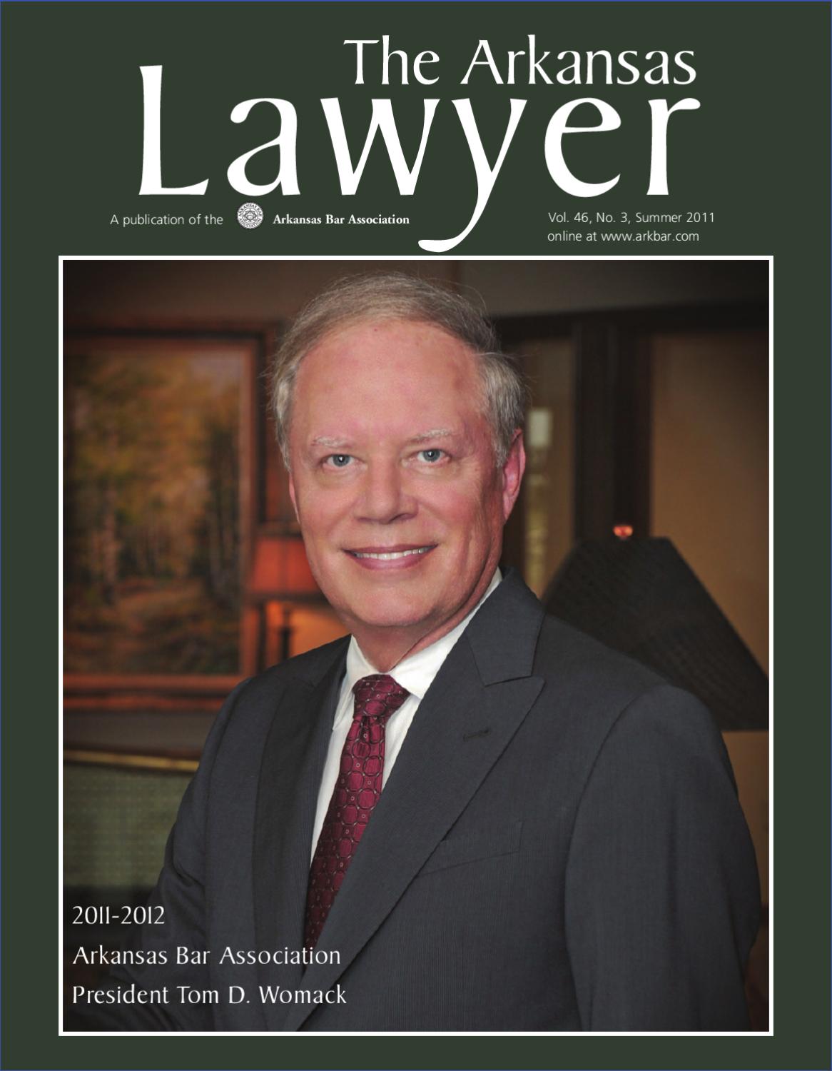 The Arkansas Lawyer magazine Summer 2011 by Arkansas Bar Association