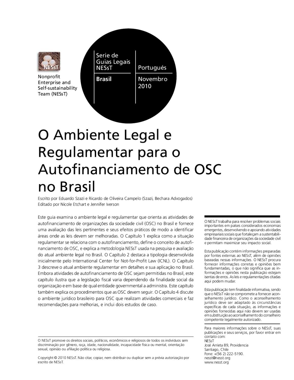 2010 Brazil Legal Guide PO by NESsT Issuu