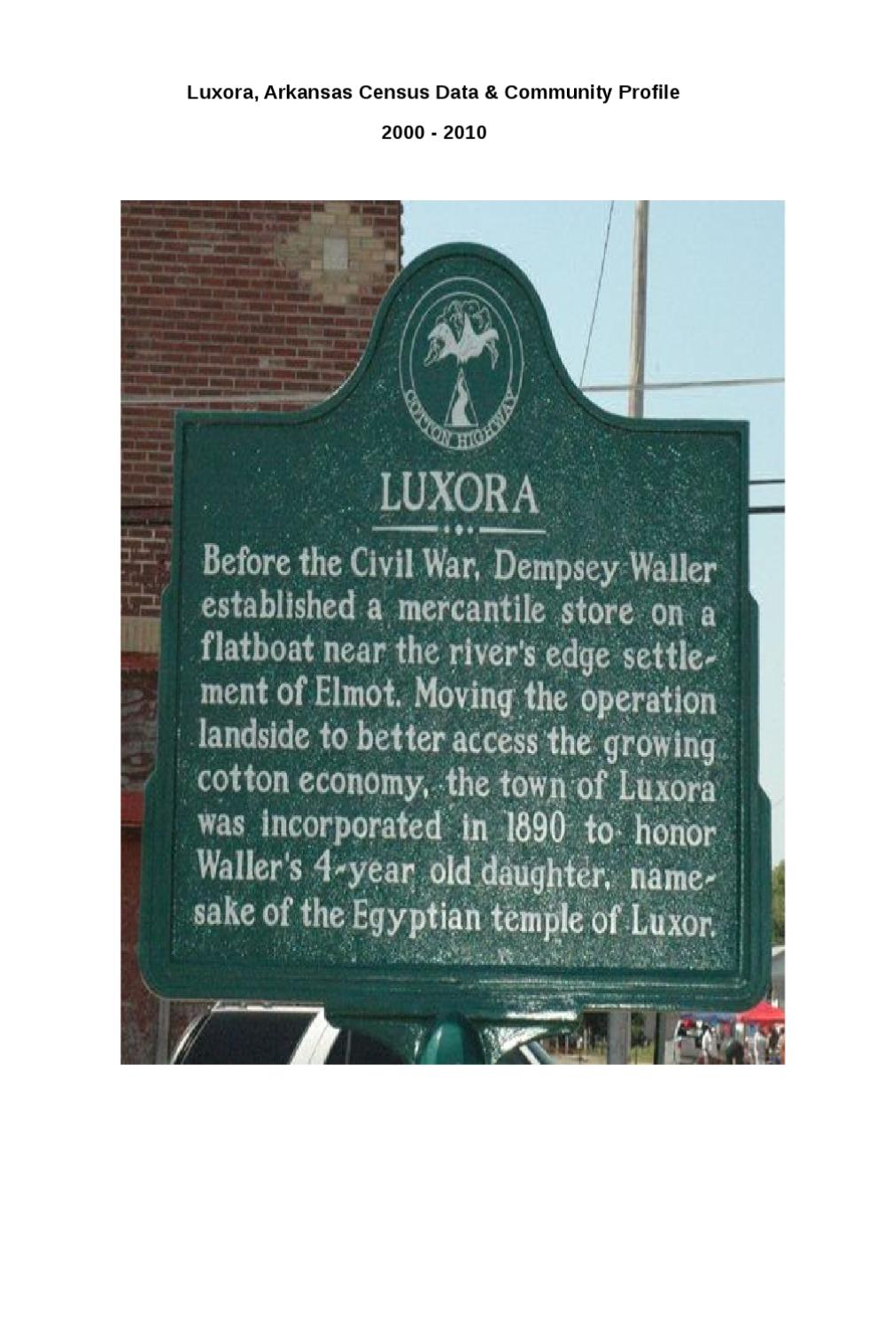 Luxora Arkansas Census Data 2000 by Thomas Baker Issuu