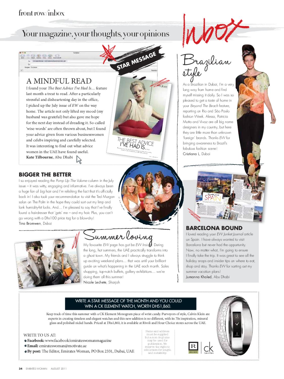 Emirates Woman August 2011 By Motivate Media Group Issuu