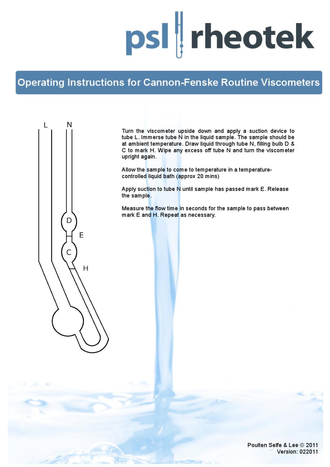 Operating Instructions for CannonFenske Routine by Sophie