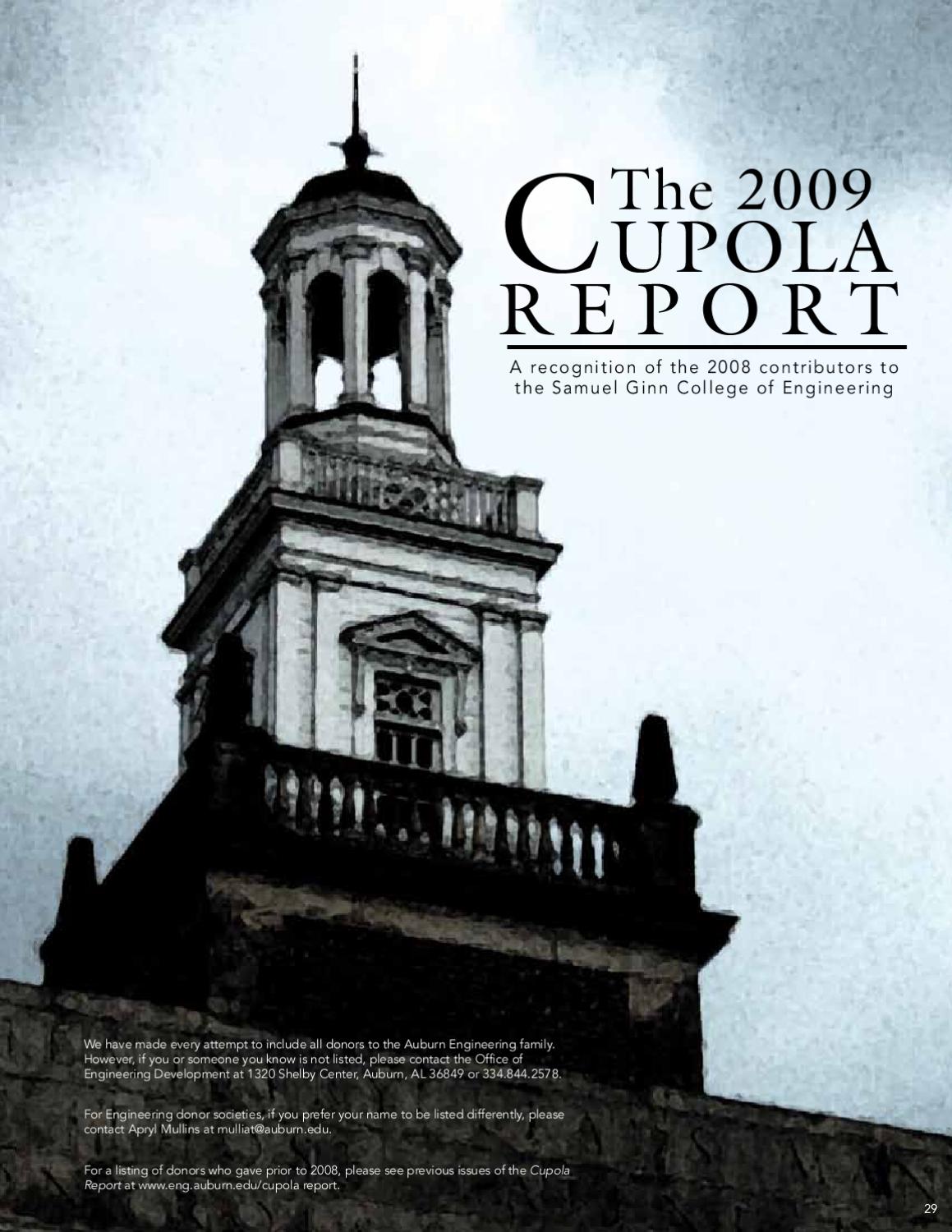 2009cupolareport by Auburn University College of Engineering Issuu