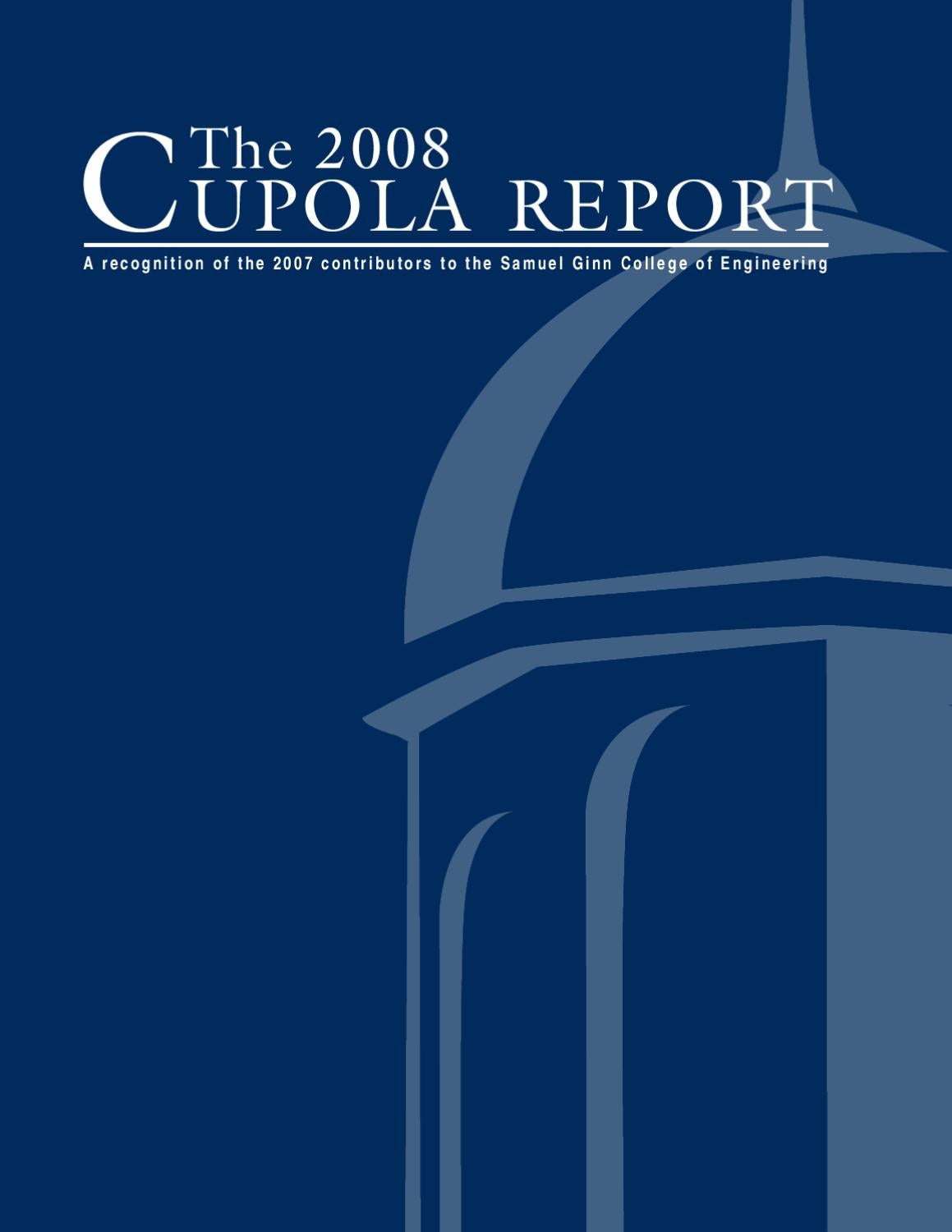 2008cupolareport by Auburn University College of Engineering Issuu
