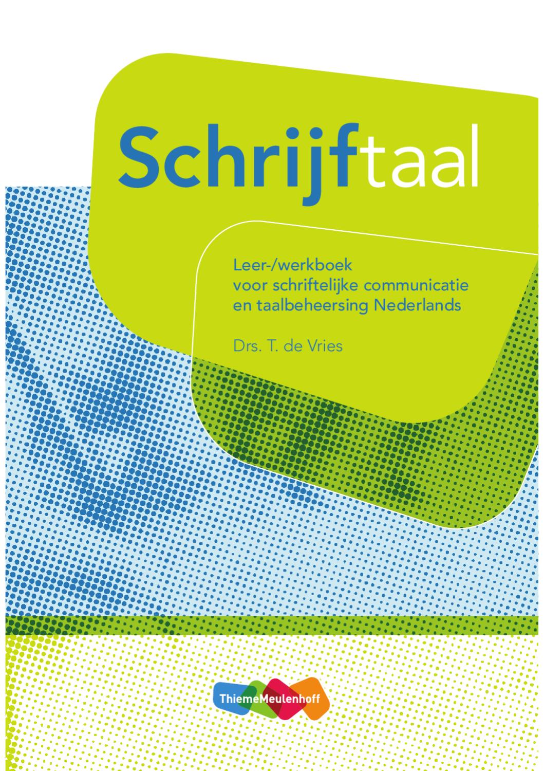 Schrijftaal 6de druk by ThiemeMeulenhoff - Issuu