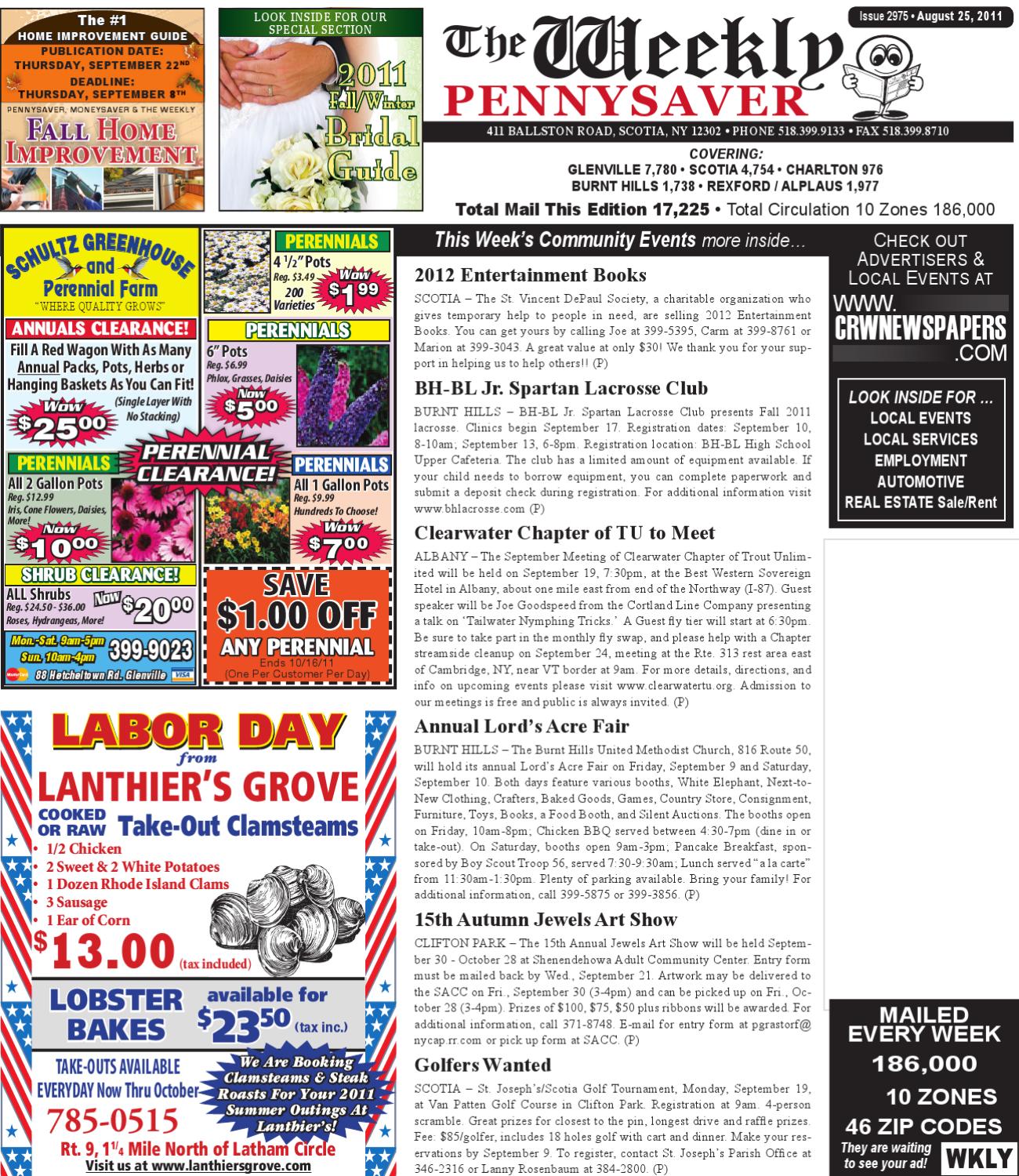 Weekly Pennysaver 082511 by Capital Region Weekly Newspapers Issuu