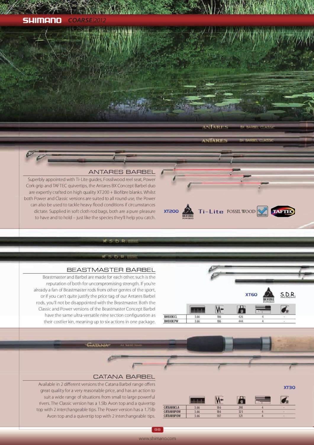 shimano antares barbel rods Shimano catalogue 2012 English by Shimano Europe BV